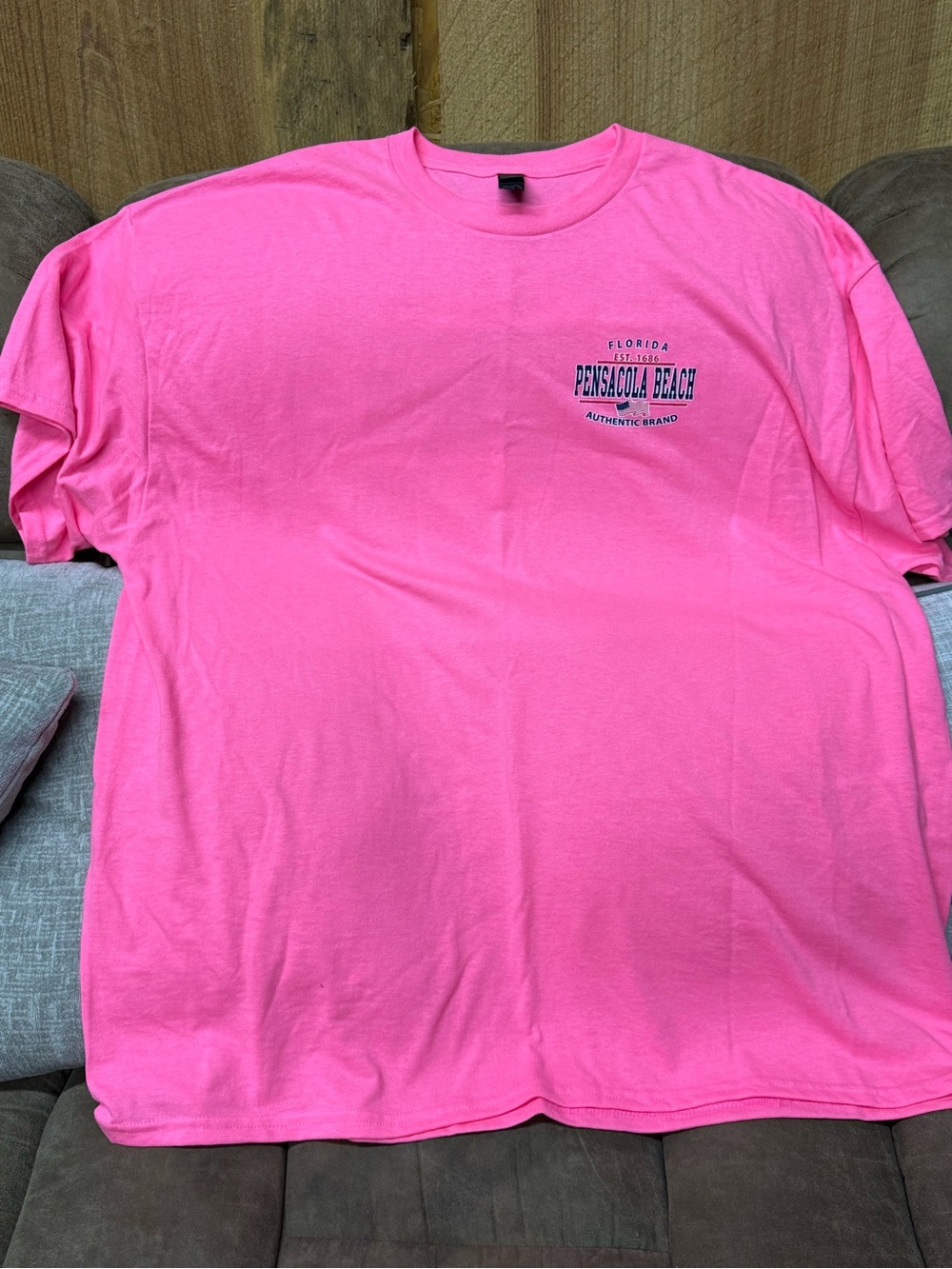 Men's Short-Sleeve T-Shirt in Pink- Pensacola Beach 2XL